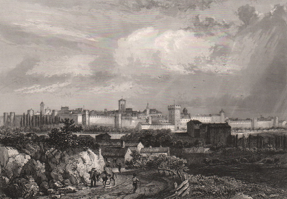 CARPENTRAS. Vaucluse 1844 old antique vintage print picture